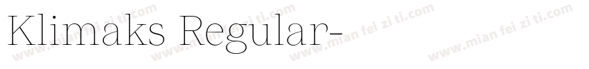 Klimaks Regular字体转换